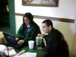 Elaine KC2SJF & Devin KC2RTE killing some time on the computer